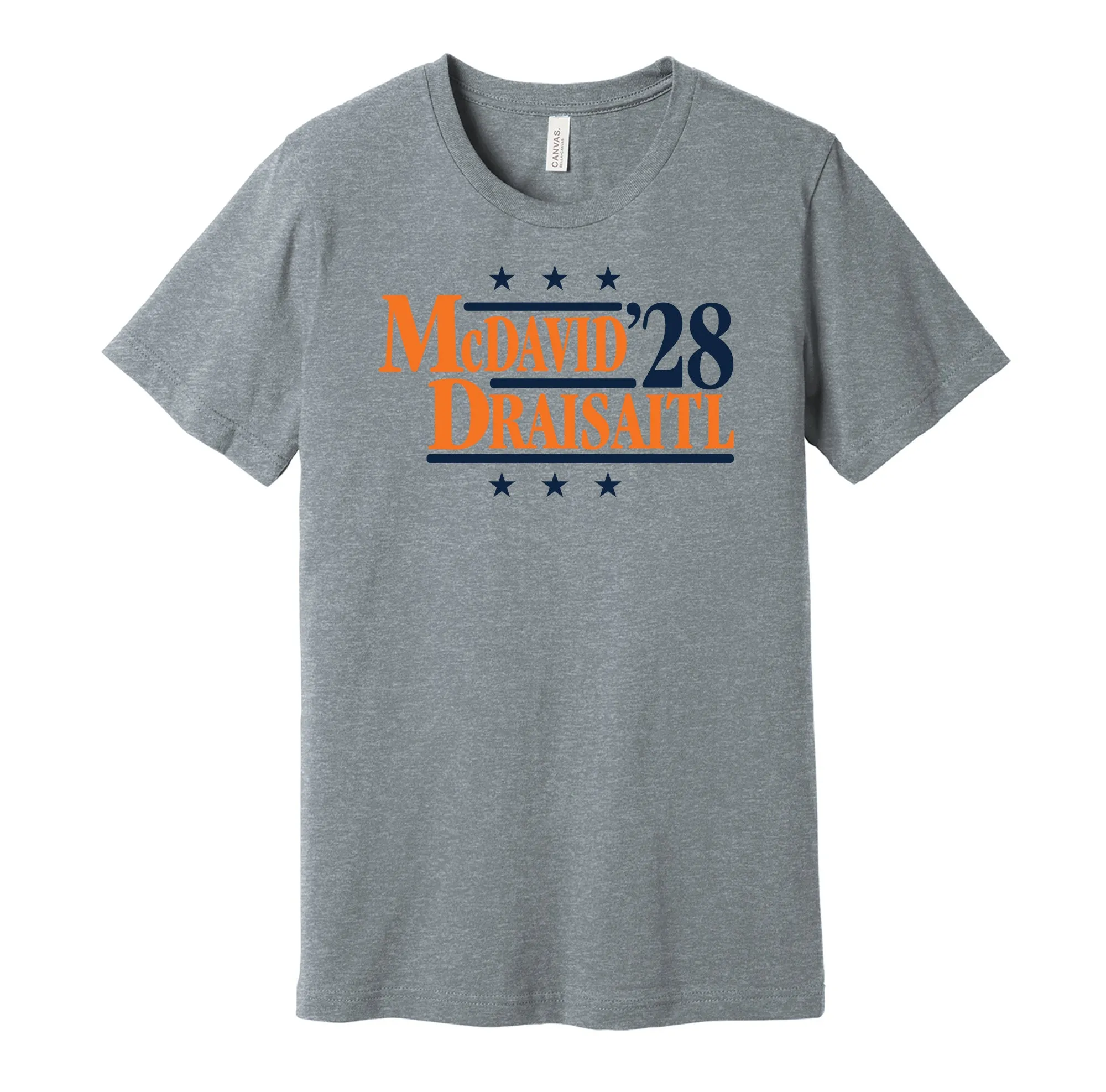 McDavid & Draisaitl '28 - Edmonton Hockey Political Campaign Parody T-Shirt - Hyper Than Hype Shirts