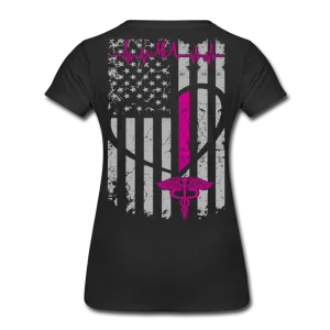 Medical ASSISTANT Flag Women’s Premium T-Shirt - No Front Print