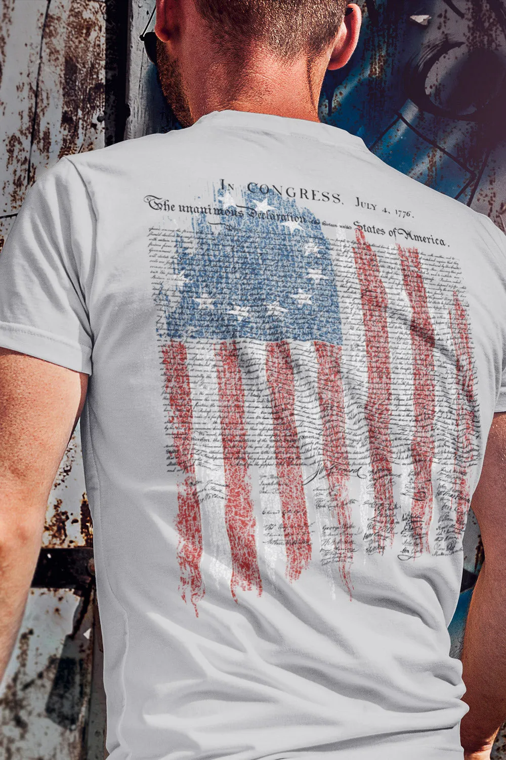 Men's Betsy Ross Flag With Declaration of Independence - Made in America