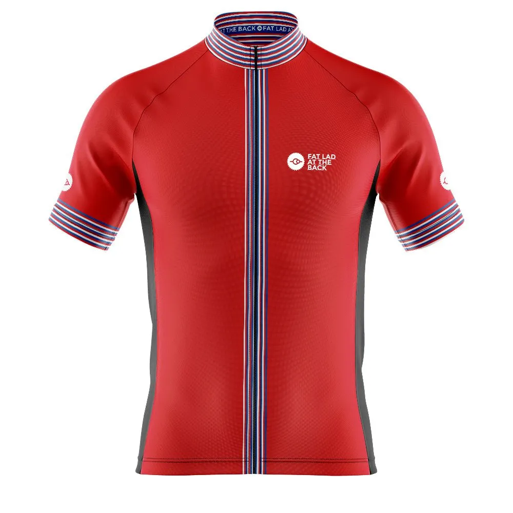 Mens Classic Red Cycling Jersey