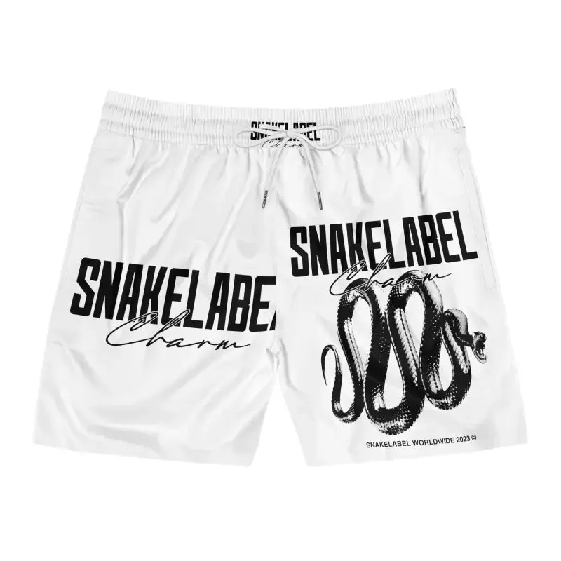 Men's Mid-Length Swim Shorts with Inner Mesh Brief & Side Pockets