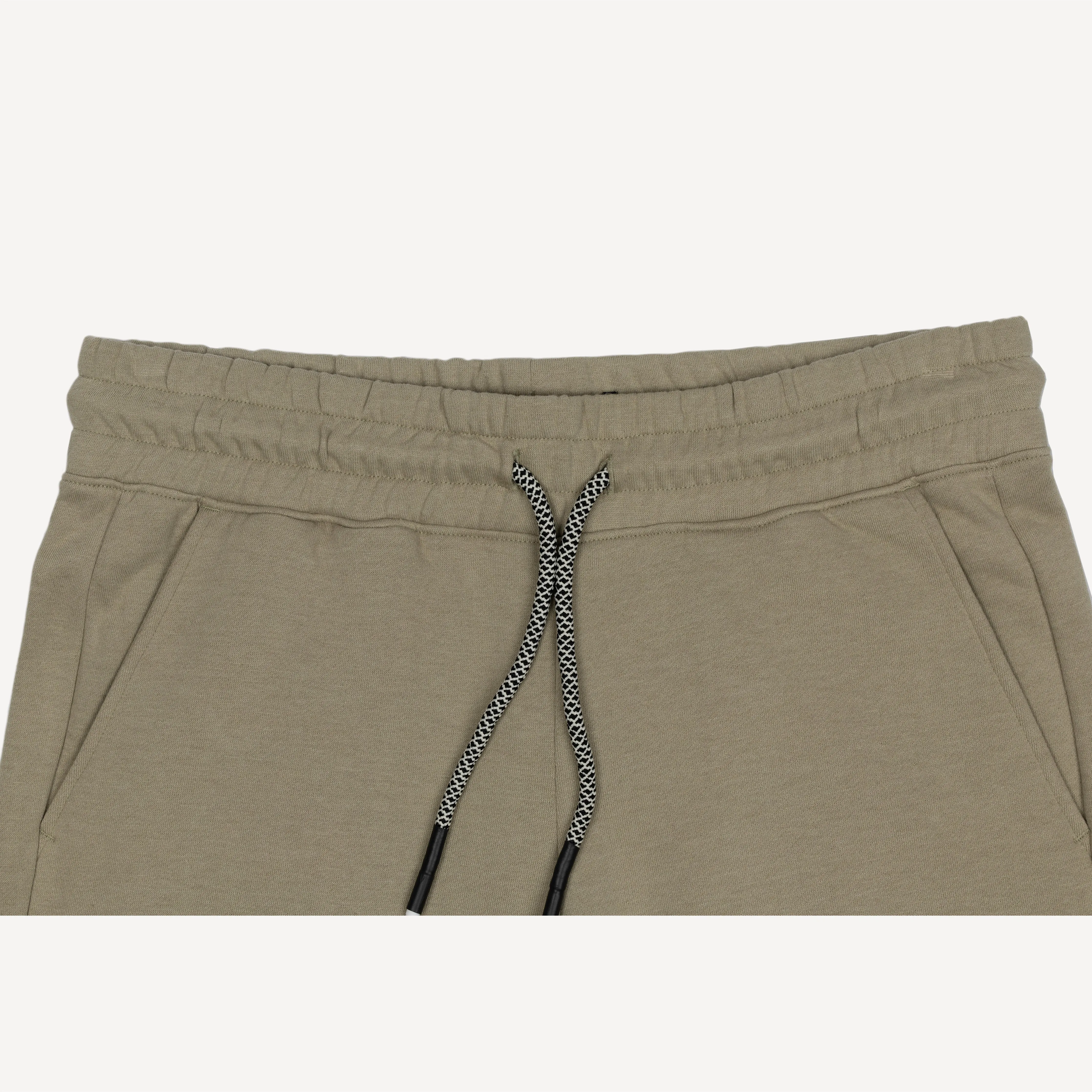 Mens Raw Edge Fleece Shorts - Elm