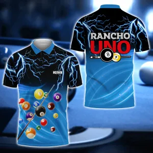 MERWIN - Rancho UNO Billiard Team 3D Shirt - QB95