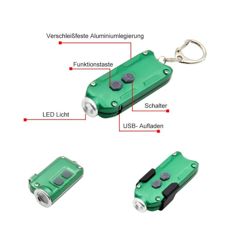 MINI LED Schlüsselbund Intelligente Taschenlampe