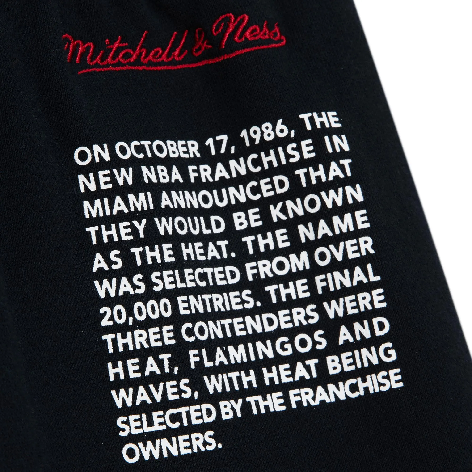 Mitchell and Ness Miami HEAT Origins Fleece Shorts