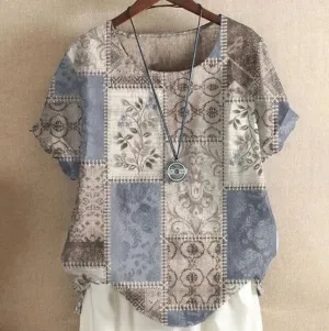 Modern Patchwork Blouse: Abigail