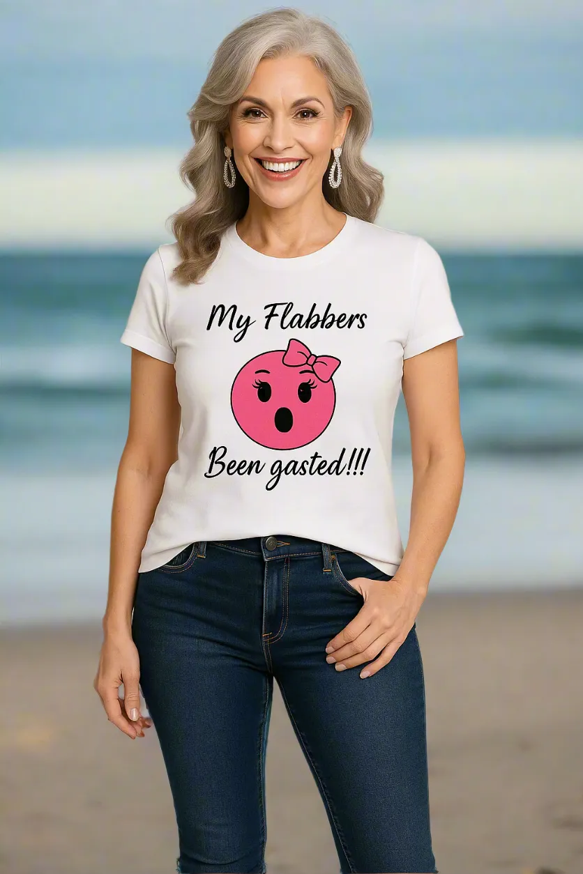 My Flabbers Been Gasted Graphic Emoji T-Shirt