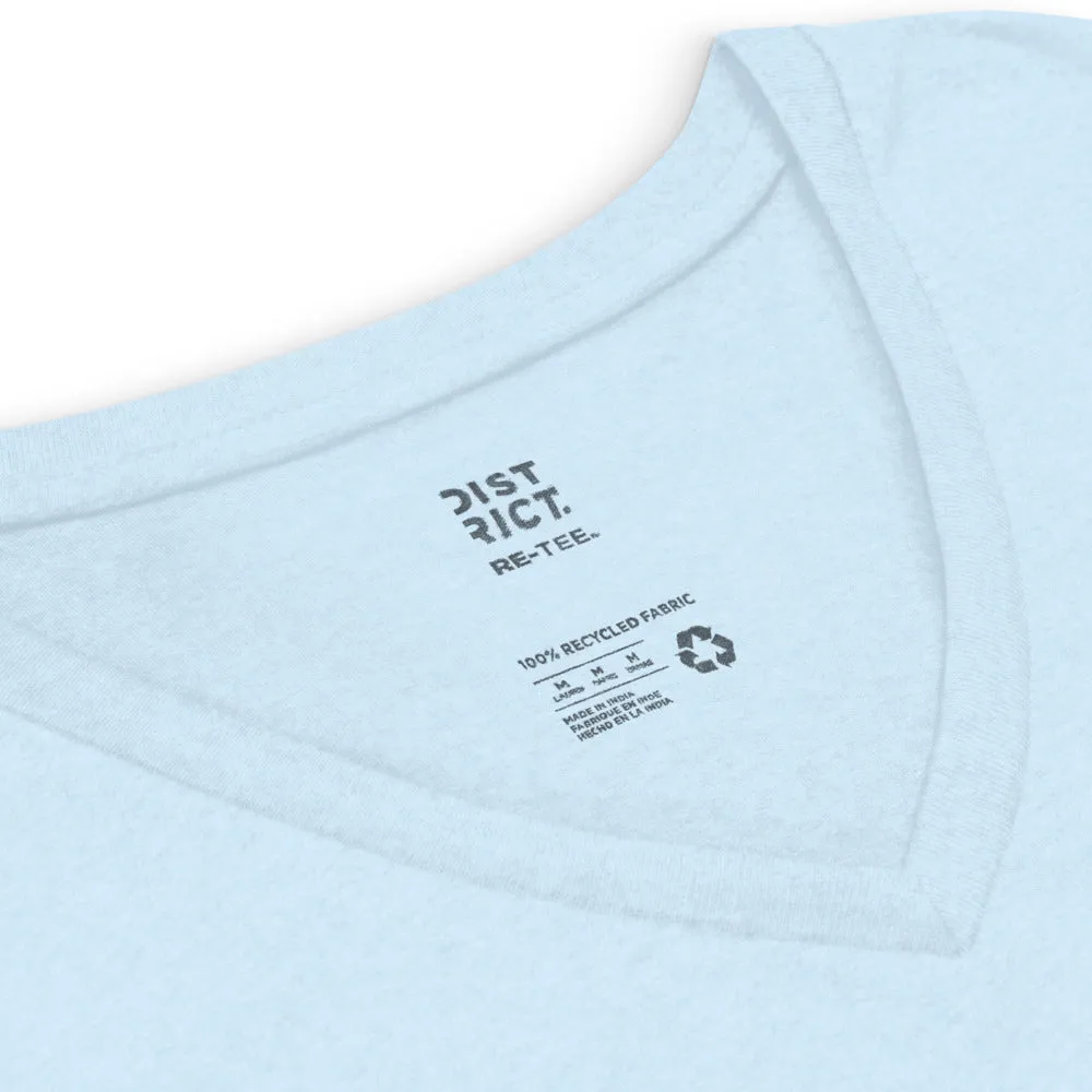 Nature Smiley - Women’s Eco-Friendly V-Neck T-Shirt