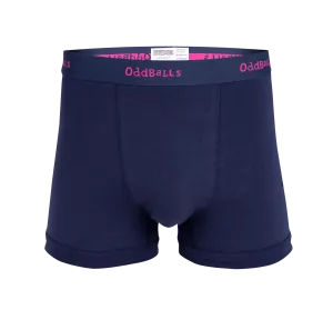 Navy & Magenta - Mens Boxer Shorts