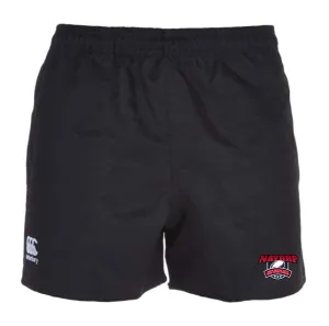 NAYRRP Canterbury Black Professional Polyester Pocketed Rugby Shorts