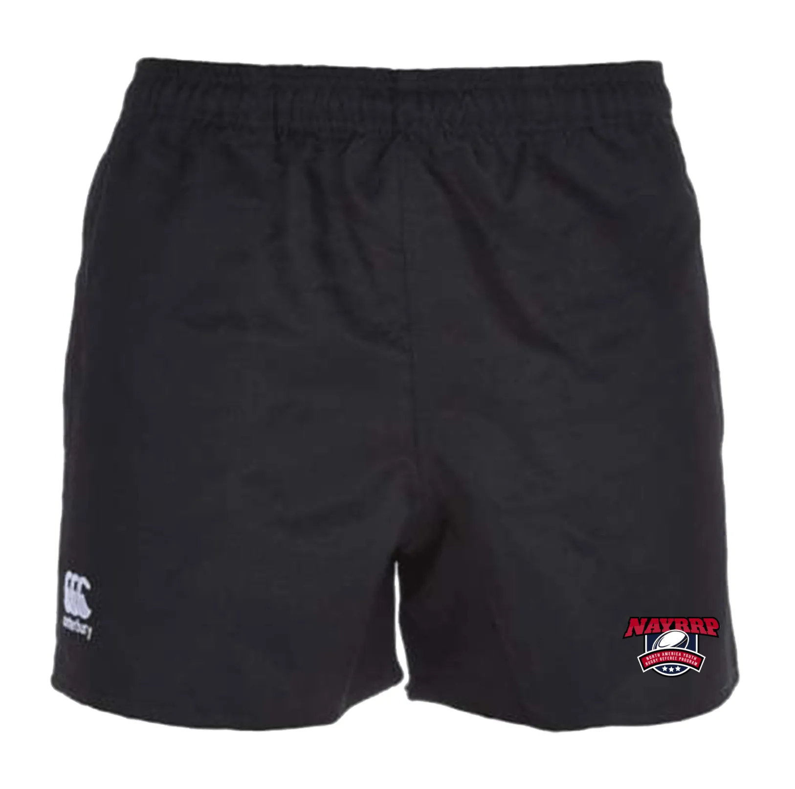 NAYRRP Canterbury Black Professional Polyester Pocketed Rugby Shorts