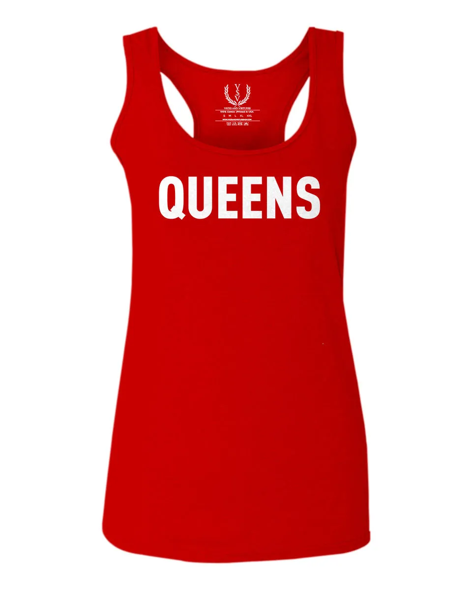 New York Queens NYC Cool City Hipster Lennon Street wear  women's Tank Top sleeveless Racerback
