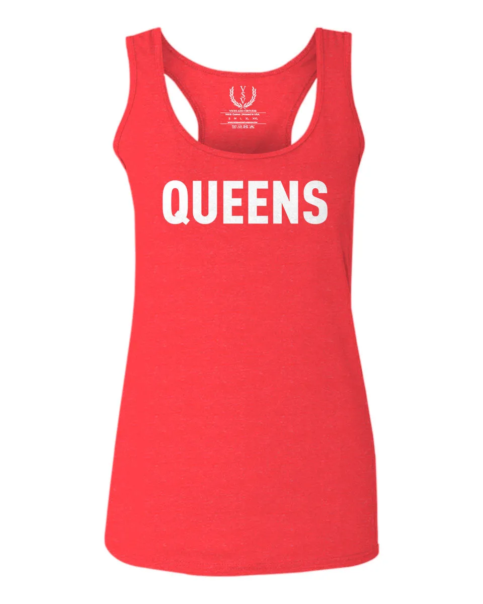 New York Queens NYC Cool City Hipster Lennon Street wear  women's Tank Top sleeveless Racerback