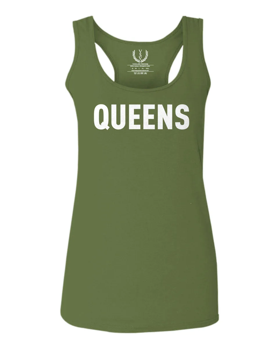 New York Queens NYC Cool City Hipster Lennon Street wear  women's Tank Top sleeveless Racerback