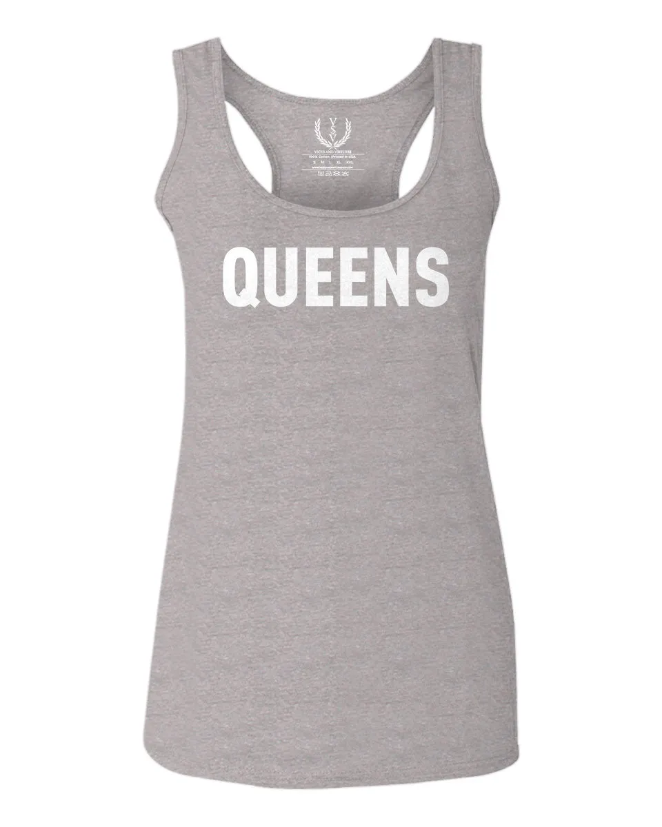 New York Queens NYC Cool City Hipster Lennon Street wear  women's Tank Top sleeveless Racerback
