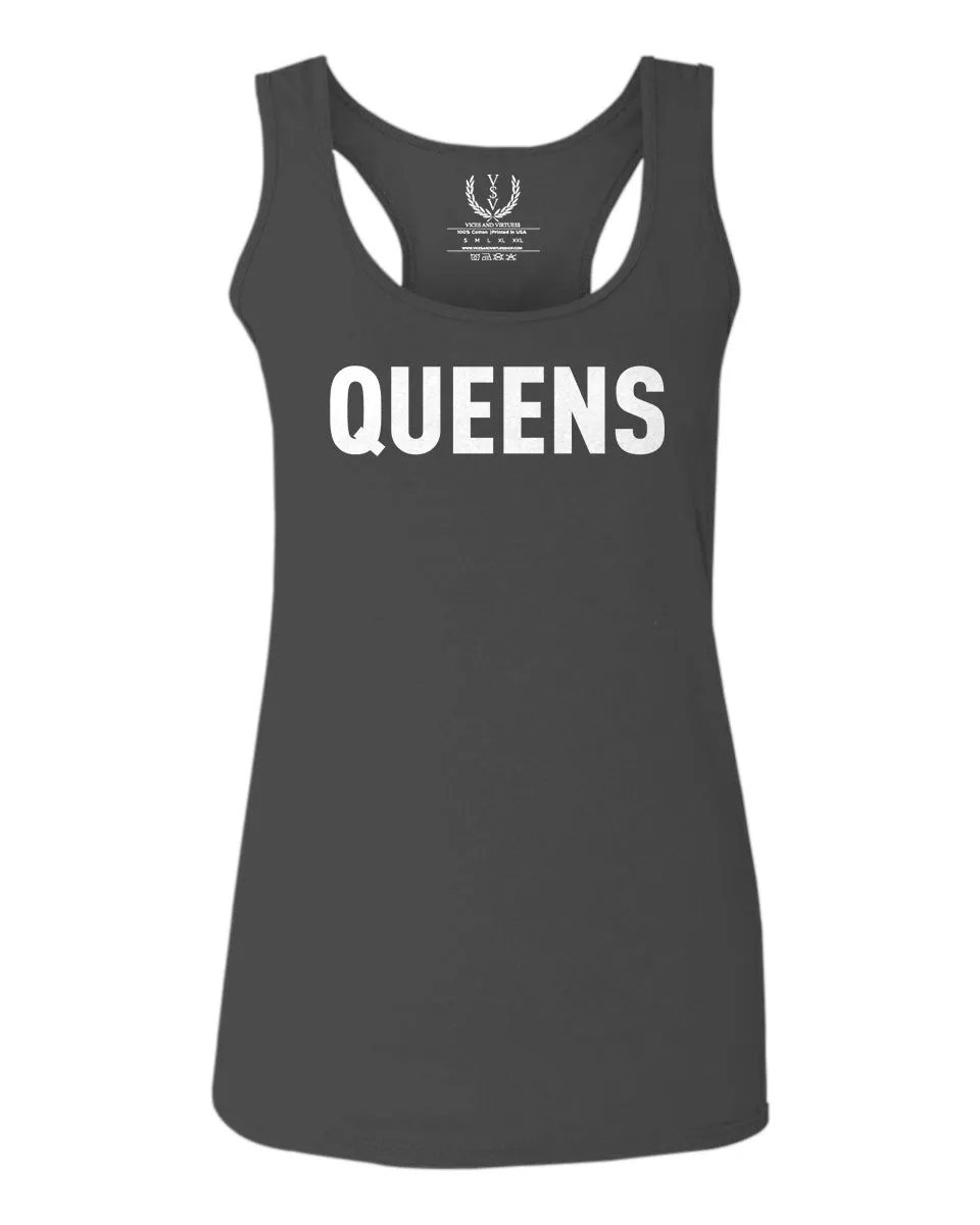 New York Queens NYC Cool City Hipster Lennon Street wear  women's Tank Top sleeveless Racerback