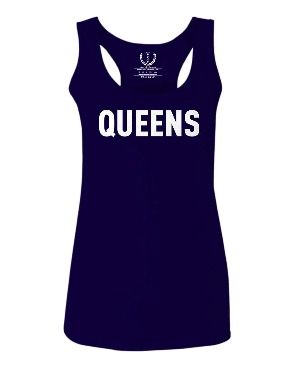 New York Queens NYC Cool City Hipster Lennon Street wear  women's Tank Top sleeveless Racerback