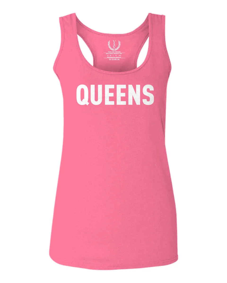 New York Queens NYC Cool City Hipster Lennon Street wear  women's Tank Top sleeveless Racerback