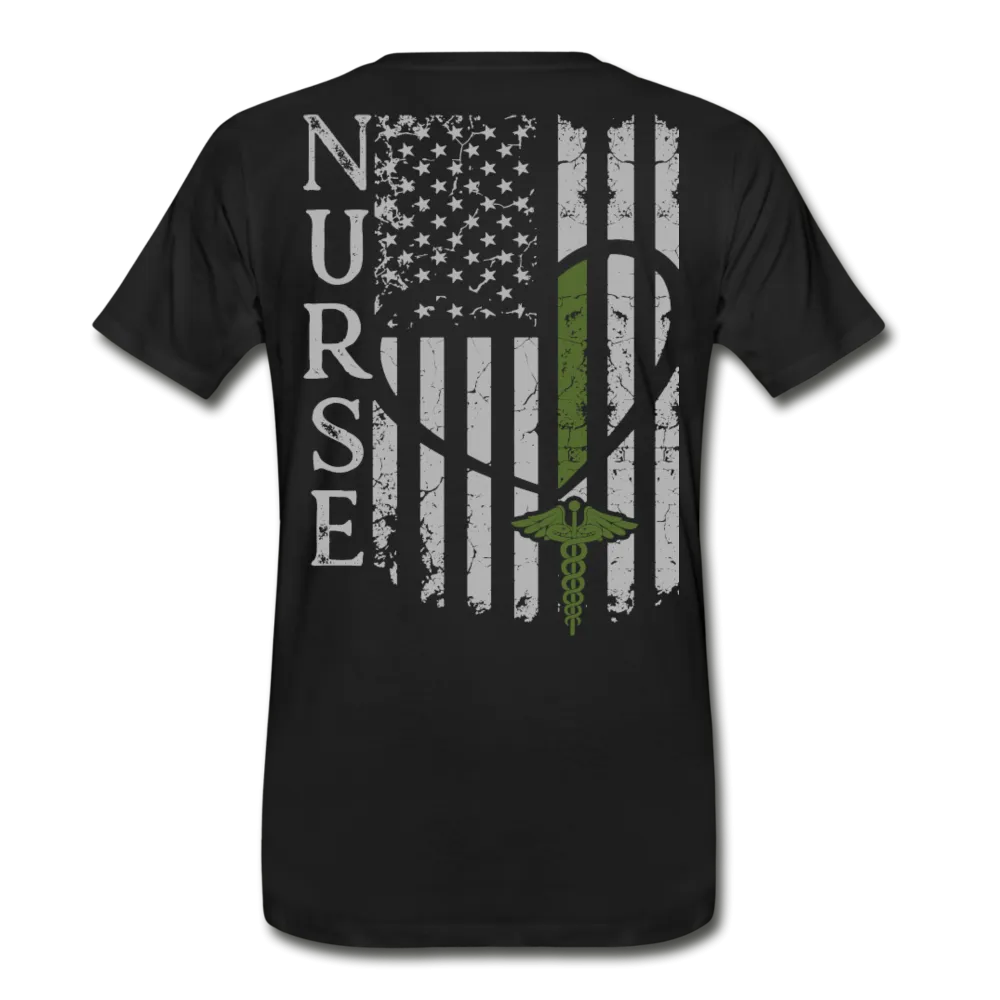 Nurse Flag Green Men's Premium T-Shirt