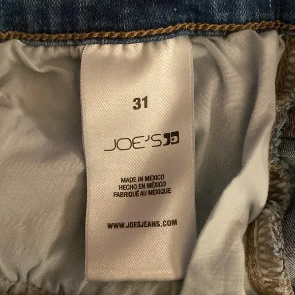 NWOT joes jeans, stretch size 31, raw hem