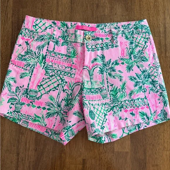 NWOT Lilly Pulitzer Callahan Shorts SZ 0 Mandevilla Baby Always Worth It