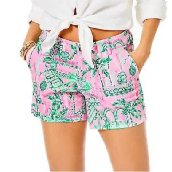 NWOT Lilly Pulitzer Callahan Shorts SZ 0 Mandevilla Baby Always Worth It