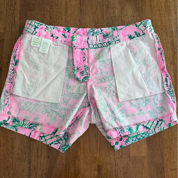 NWOT Lilly Pulitzer Callahan Shorts SZ 0 Mandevilla Baby Always Worth It