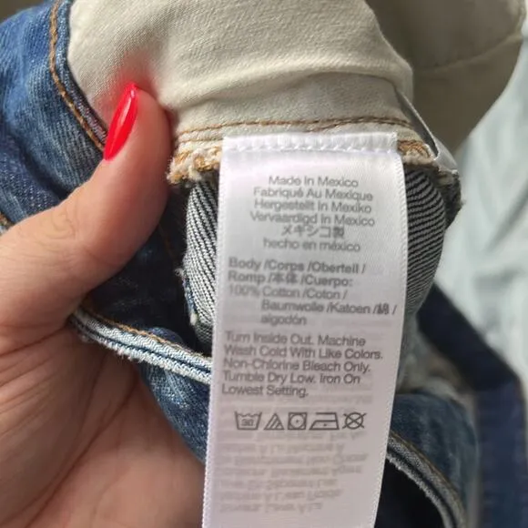 NWT Madewell Mid-Length Denim Shorts Side Slit Edition