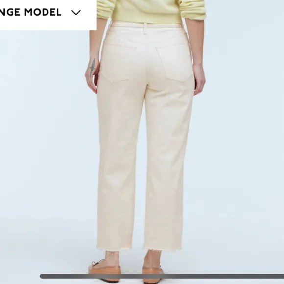 NWT Madewell The Perfect Vintage Wide-Leg Crop Jean Natural Canvas SZ 31