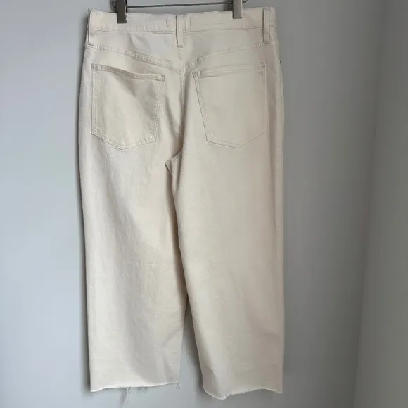 NWT Madewell The Perfect Vintage Wide-Leg Crop Jean Natural Canvas SZ 31