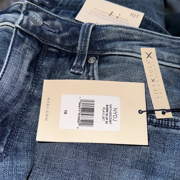 NWT NYDJ Sheri Slim Jeans In Color  Playlist 10 Tall