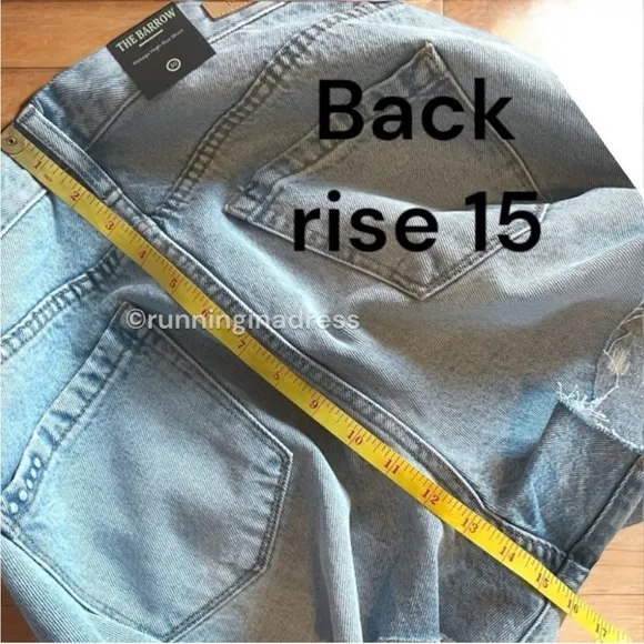 NWT Revolve Blank NYC The Barrow Vintage High-Rise Light Wash Distressed Shorts
