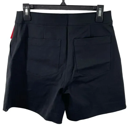 NWT Spanx On-the-Go Shorts Polished Pull On Stretch 6&quot; in Classic Black Size S