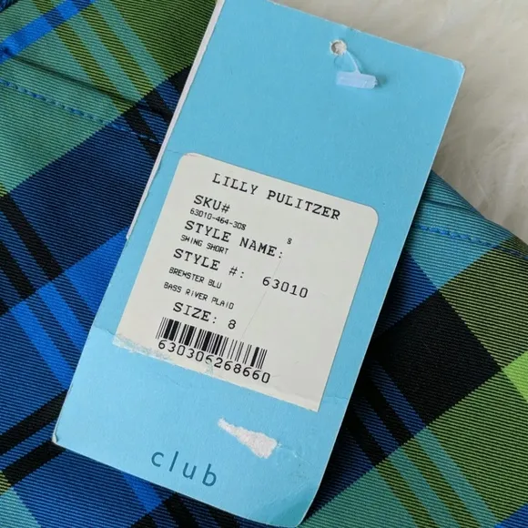 NWT Vintage Lilly Pulitzer Bass River Plaid Shorts
