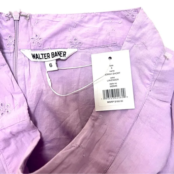 NWT WALTER BAKER NORAH LAVENDER SHORT Size 6