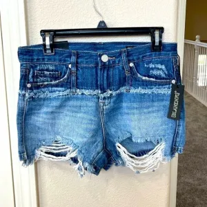 NWT Women’s Blank NYC The Essex Classic Cut-Off Jean Shorts Size 26 #225