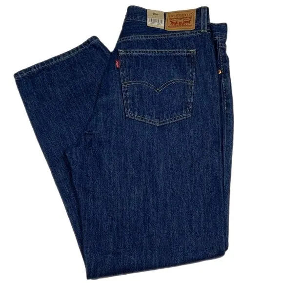 NWT Womens Levi's Low Pro Straight 32 Dark Wash Size 14 90's Style Straight Leg