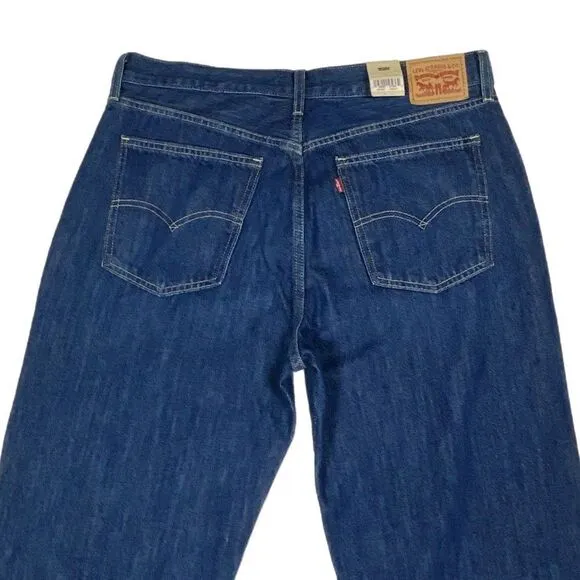 NWT Womens Levi's Low Pro Straight 32 Dark Wash Size 14 90's Style Straight Leg