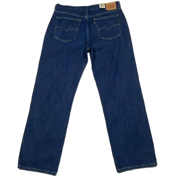 NWT Womens Levi's Low Pro Straight 32 Dark Wash Size 14 90's Style Straight Leg