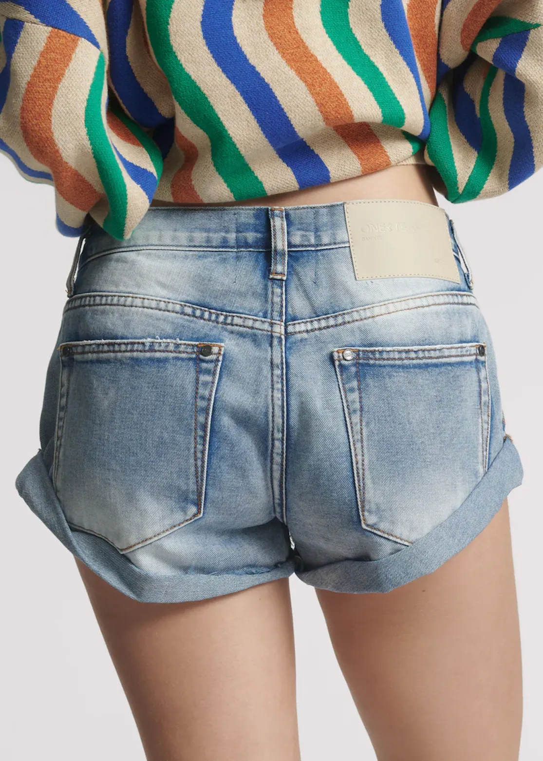 ONE TEASPOON Bandits Low Waist Denim Short - Blue Summer