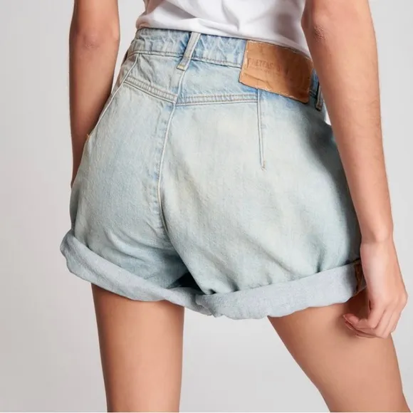 One teaspoon- Kansas Denim Wash High Waist 80’s style Jean Shorts size 24