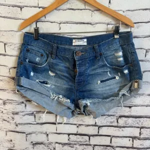 One X Teaspoon Bandits Shorts In Blue Cult SZ 30