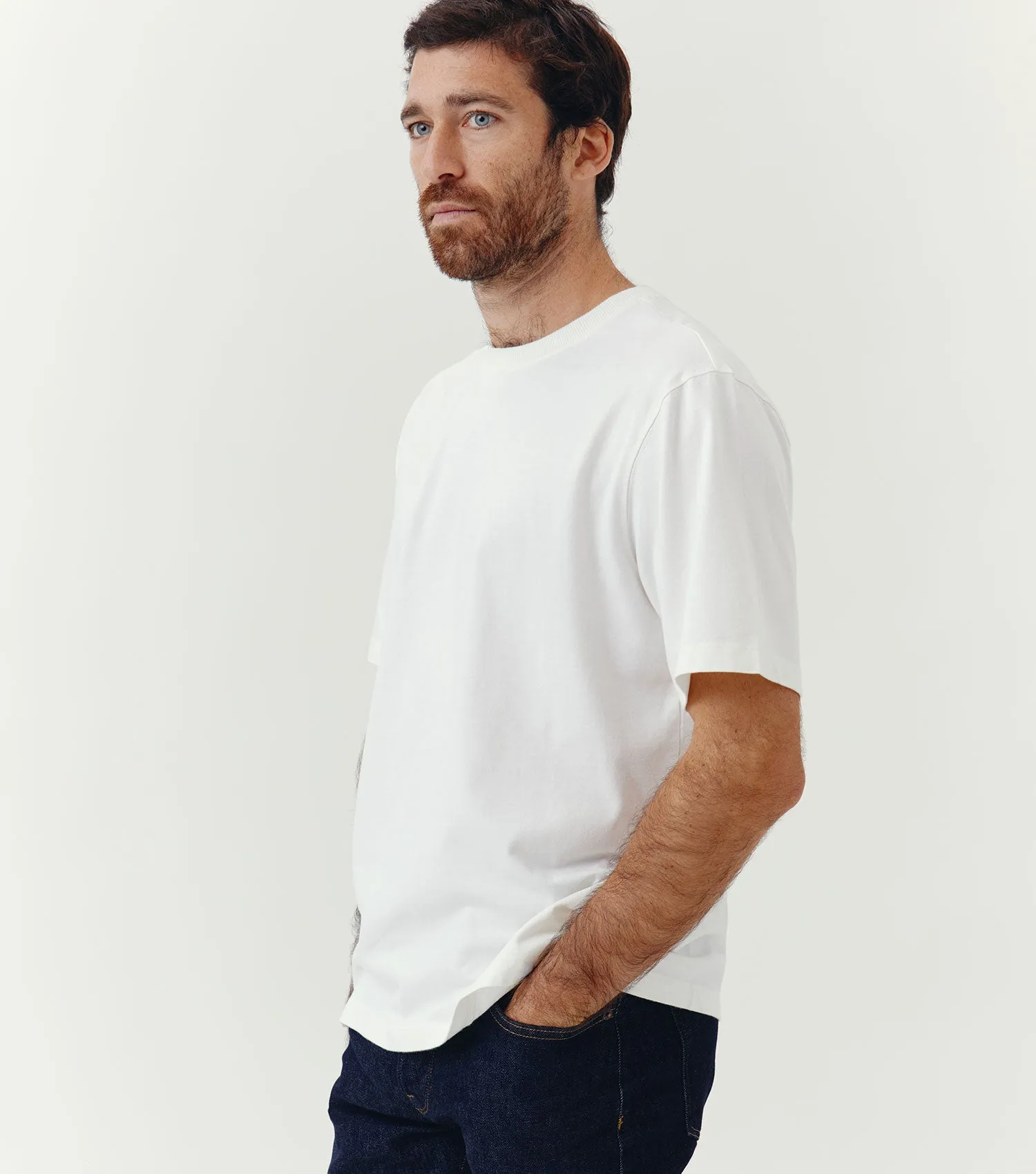 Organic Cotton Heavy T-shirt Ecru