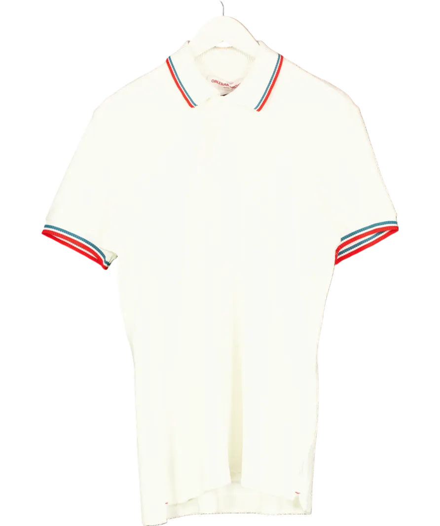 Orlebar Brown Cream Jarrett Stripe Polo Shirt UK S