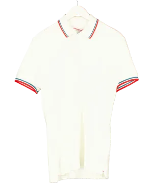 Orlebar Brown Cream Jarrett Stripe Polo Shirt UK S