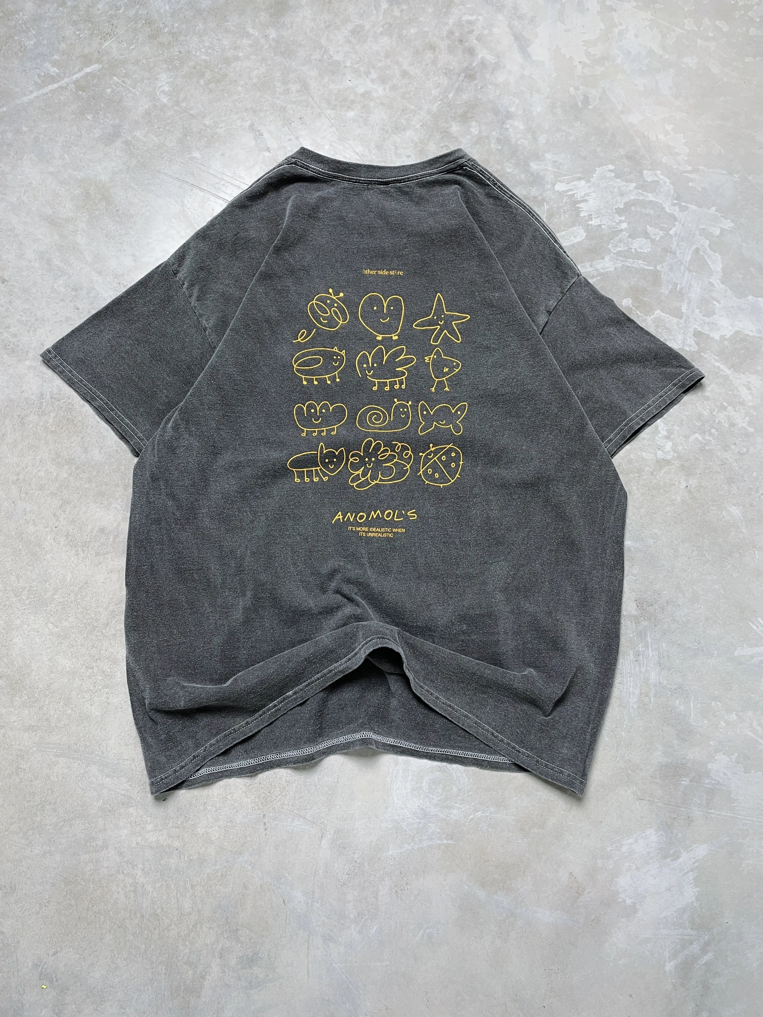 Other Side Store 'Anomols' Vintage Washed Tee - Black