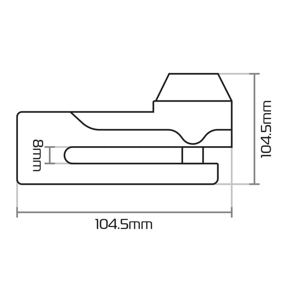 Oxford Titan 10mm Pin Disc Lock Black