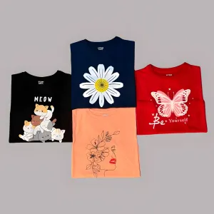 (PACK OF 4) COTTON TEE-FT