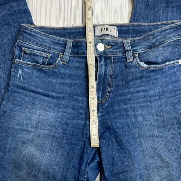 Paige Verdugo Mid Rise Skinny Distressed Ankle Jeans 29