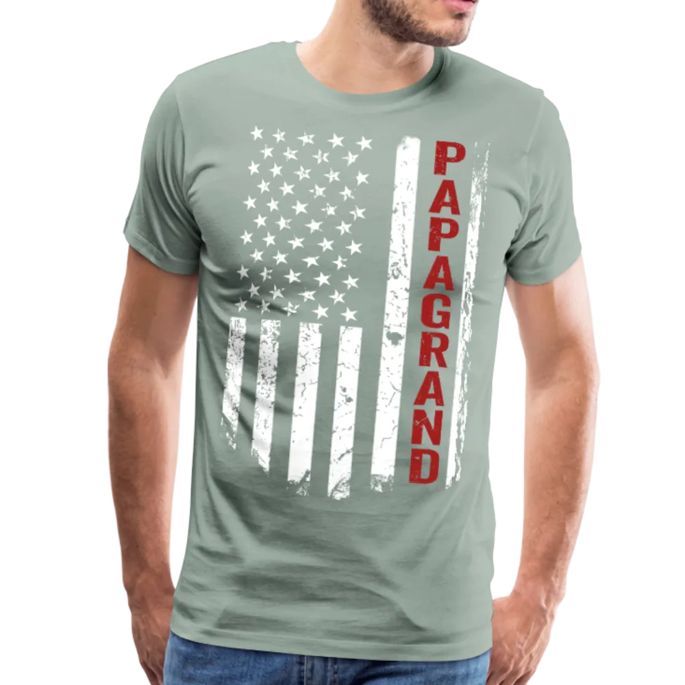 Papagrand American Flag Men's Premium T-Shirt